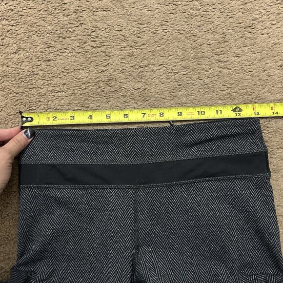 Lululemon Women's Pants Size 4 Run Inspire Crop II Luxtreme Gray Herringbone - Picture 4 of 6